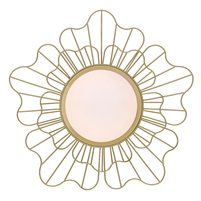 Golden 9132-FM24 LOG-OP LED Flush Mount, Light Olympic Gold