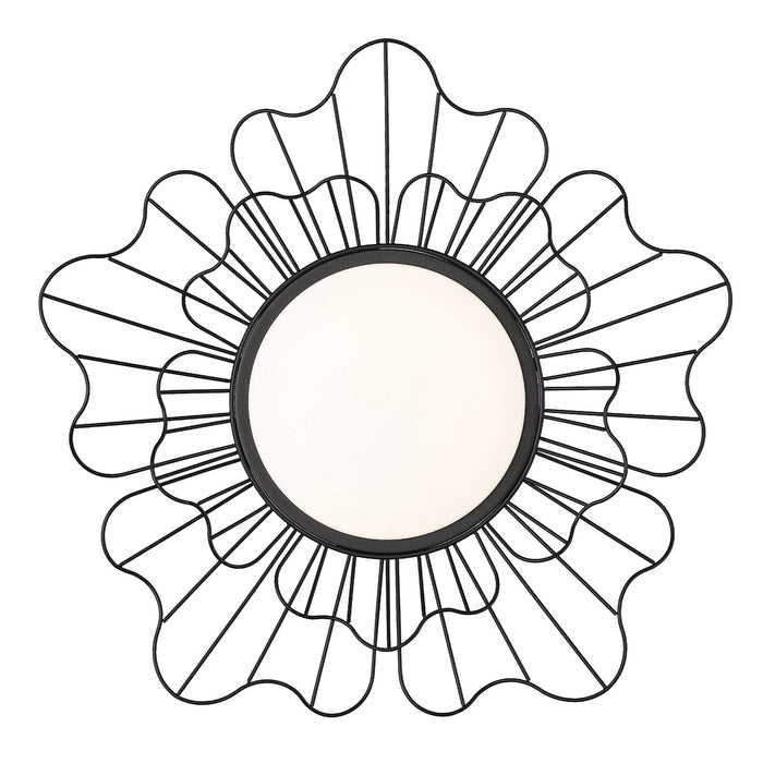 Golden 9132-FM24 NB-OP LED Flush Mount, Natural Black