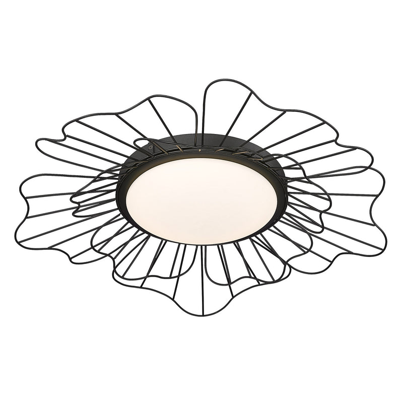 Golden 9132-FM24 NB-OP LED Flush Mount, Natural Black