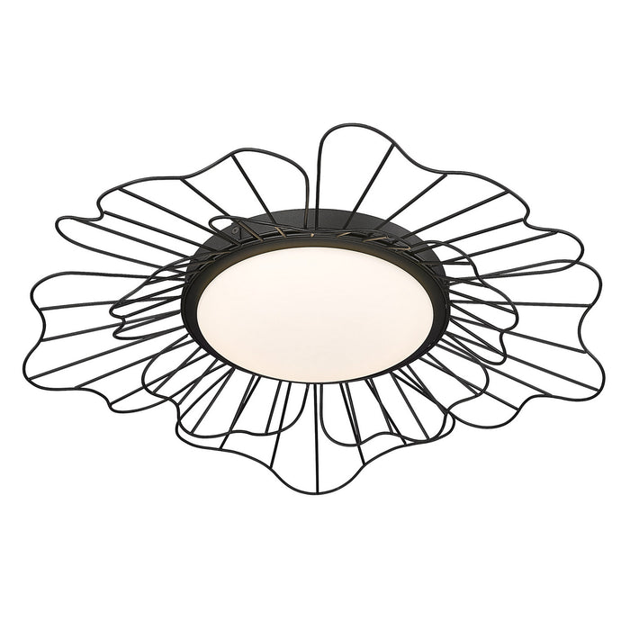 Golden 9132-FM24 NB-OP LED Flush Mount, Natural Black