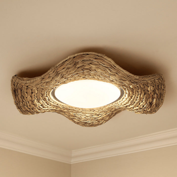 Golden 9134-FM21 BLK-WSG LED Flush Mount, Matte Black