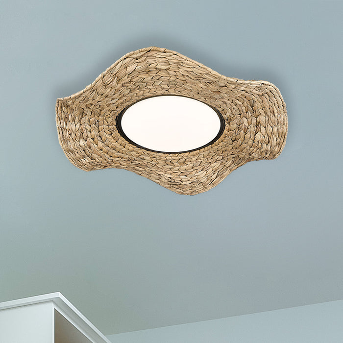 Golden 9134-FM21 BLK-WSG LED Flush Mount, Matte Black