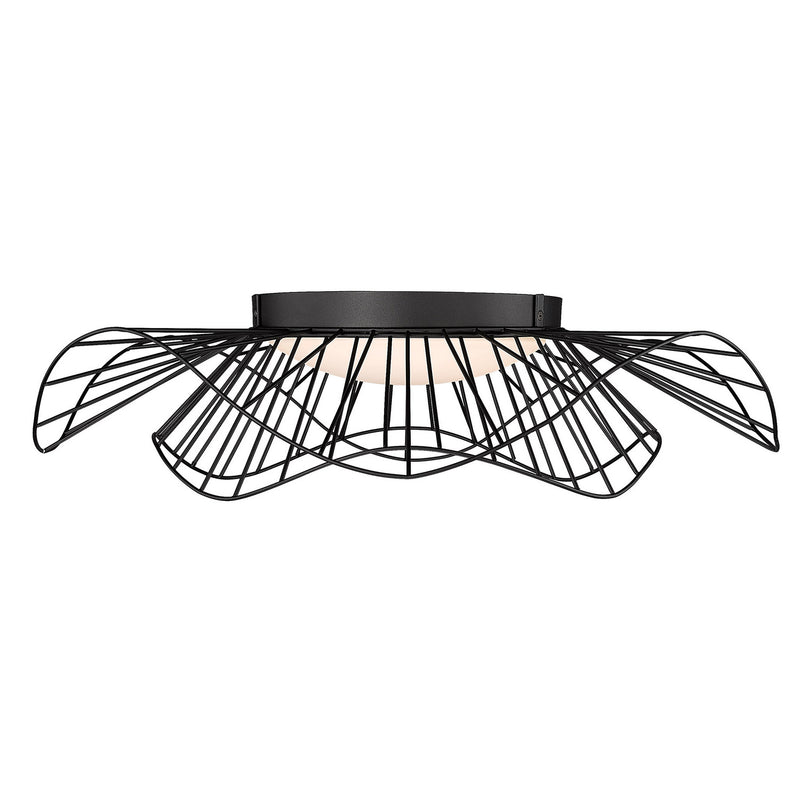 Golden 9136-FM24 NB-OP LED Flush Mount, Natural Black