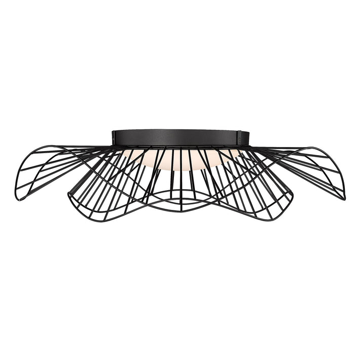Golden 9136-FM24 NB-OP LED Flush Mount, Natural Black