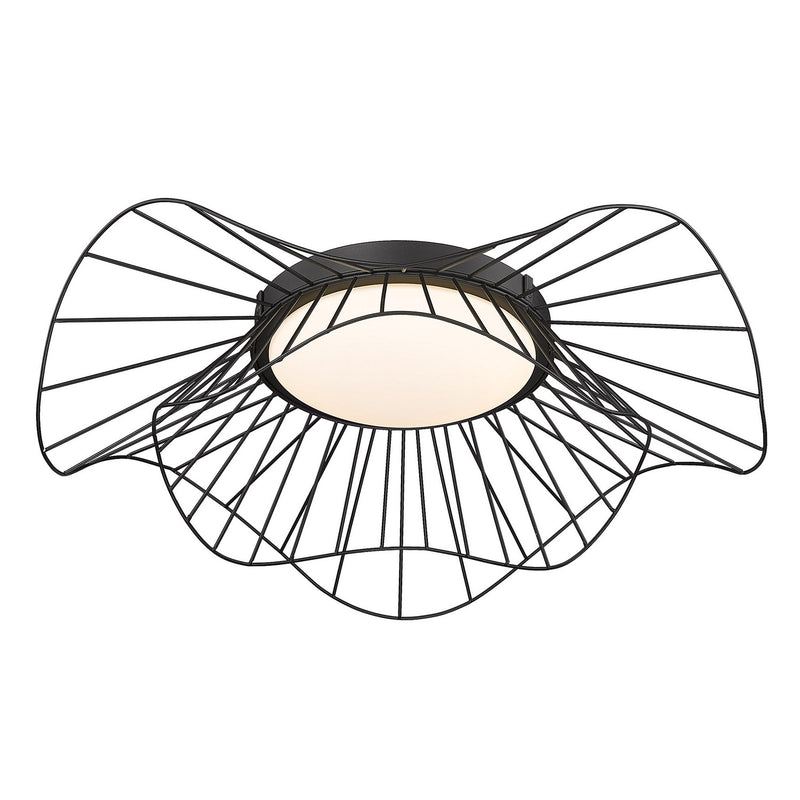 Golden 9136-FM24 NB-OP LED Flush Mount, Natural Black