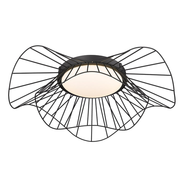 Golden 9136-FM24 NB-OP LED Flush Mount, Natural Black