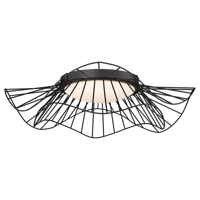 Golden 9136-FM24 NB-OP LED Flush Mount, Natural Black