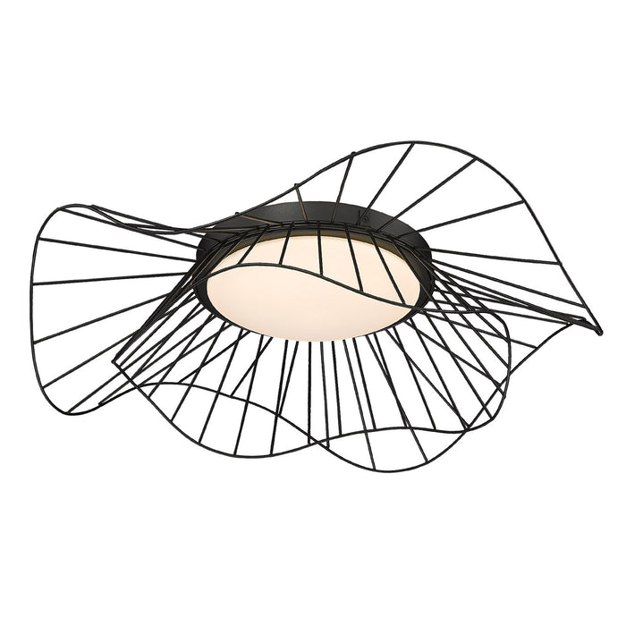 Golden 9136-FM24 NB-OP LED Flush Mount, Natural Black