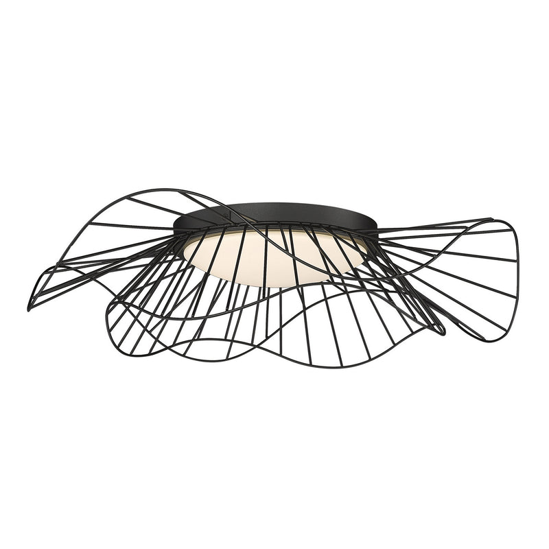Golden 9136-FM24 NB-OP LED Flush Mount, Natural Black