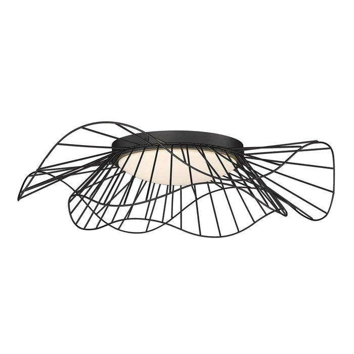 Golden 9136-FM24 NB-OP LED Flush Mount, Natural Black