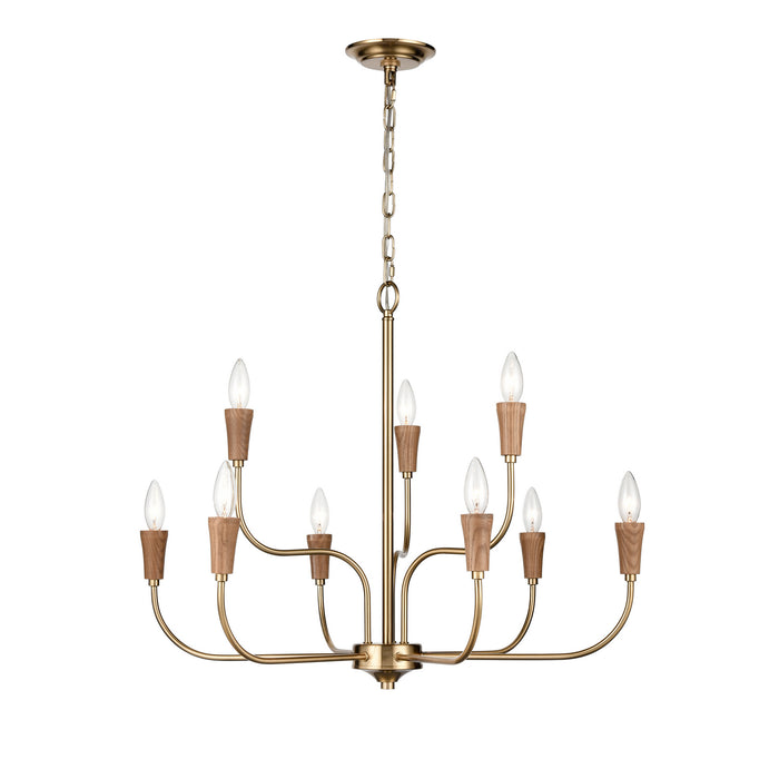 ELK Home H0019-9618 Nine Light Chandelier, Brass