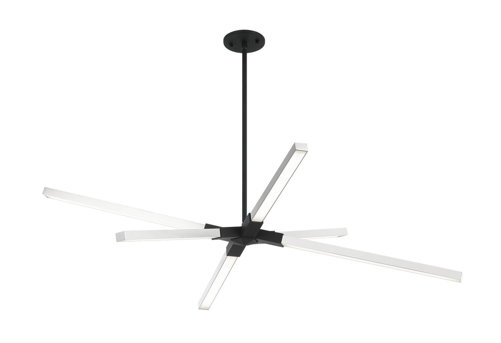Matteo Lighting C66806MBAG LED Pendant, Matte Black / Aged Gold Brass