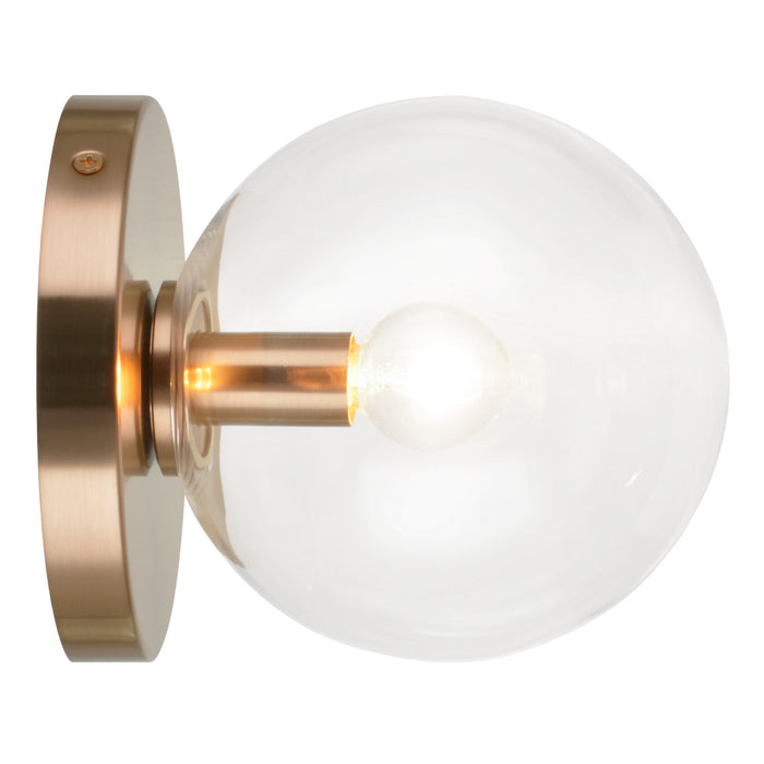 Matteo Lighting WX06001AGCL One Light Wall Sconce/Ceiling Mount, Aged Gold Brass