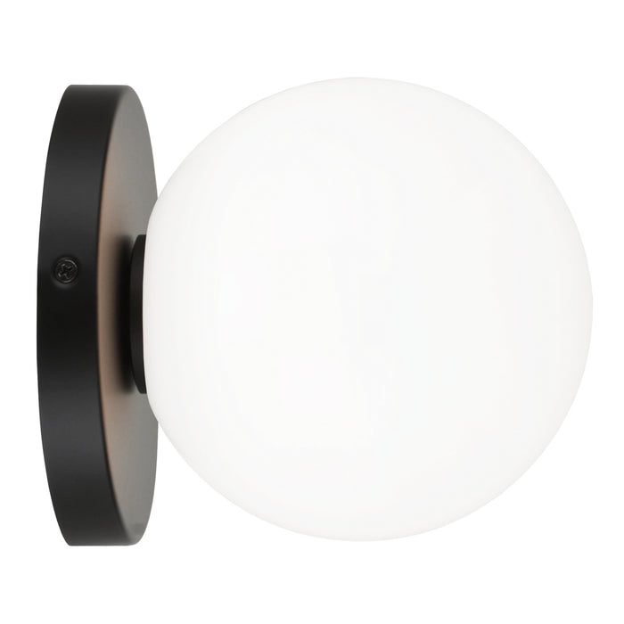 Matteo Lighting WX06001BKOP One Light Wall Sconce/Ceiling Mount, Black