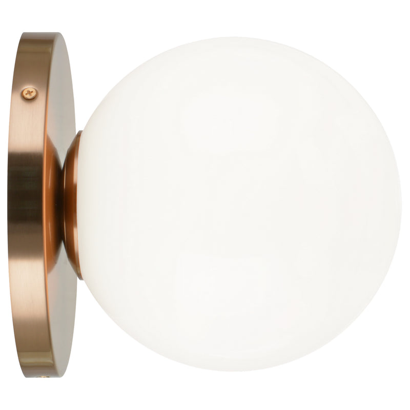 Matteo Lighting WX06011AGOP One Light Wall Sconce/Ceiling Mount, Aged Gold Brass