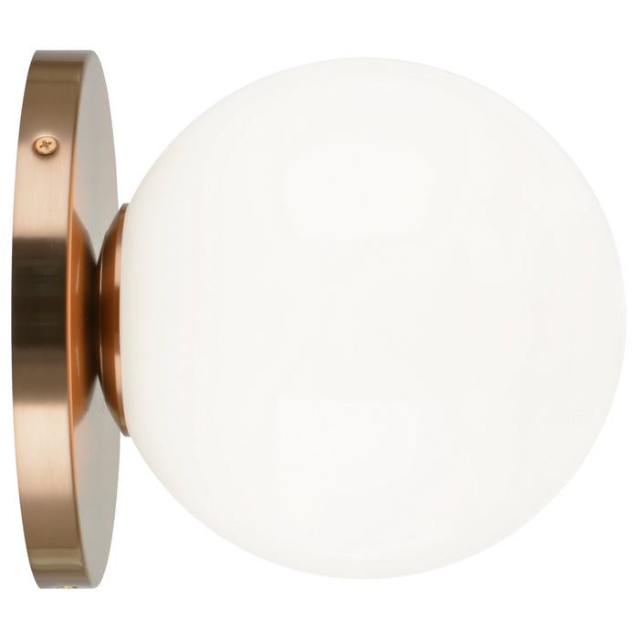 Matteo Lighting WX06011AGOP One Light Wall Sconce/Ceiling Mount, Aged Gold Brass