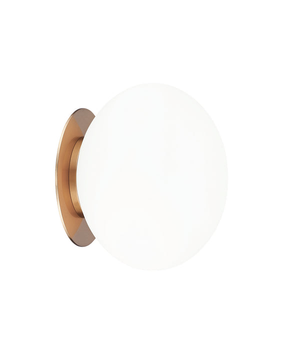 Matteo Lighting WX12101AGOP One Light Wall Sconce/Ceiling Mount, Aged Gold Brass