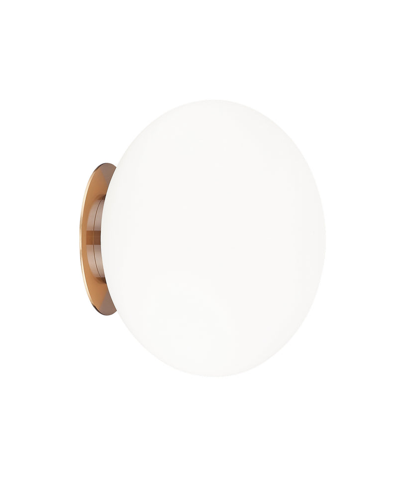 Matteo Lighting WX12111AGOP One Light Wall Sconce/Ceiling Mount, Aged Gold Brass