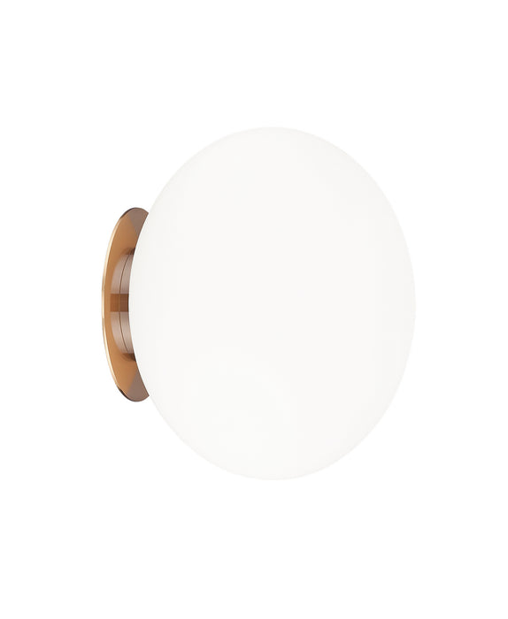 Matteo Lighting WX12111AGOP One Light Wall Sconce/Ceiling Mount, Aged Gold Brass