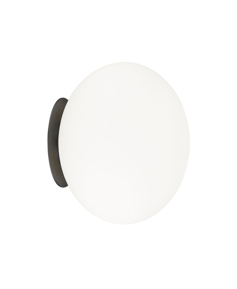 Matteo Lighting WX12111BKOP One Light Wall Sconce/Ceiling Mount, Black