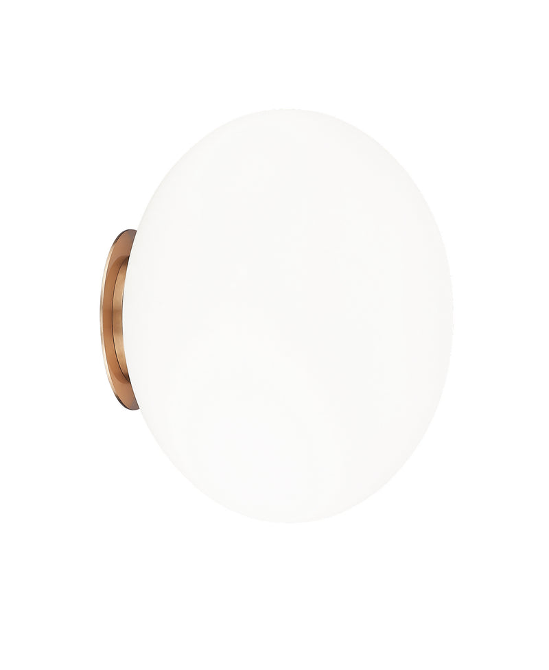Matteo Lighting WX12121AGOP One Light Wall Sconce/Ceiling Mount, Aged Gold Brass