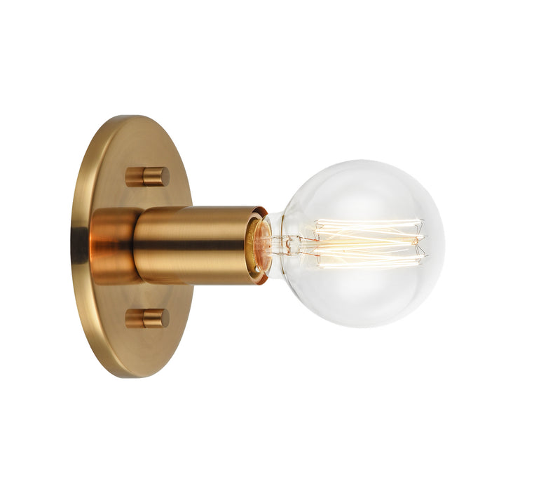 Matteo Lighting WX54911AG One Light Wall Sconce/Ceiling Mount, Aged Gold Brass