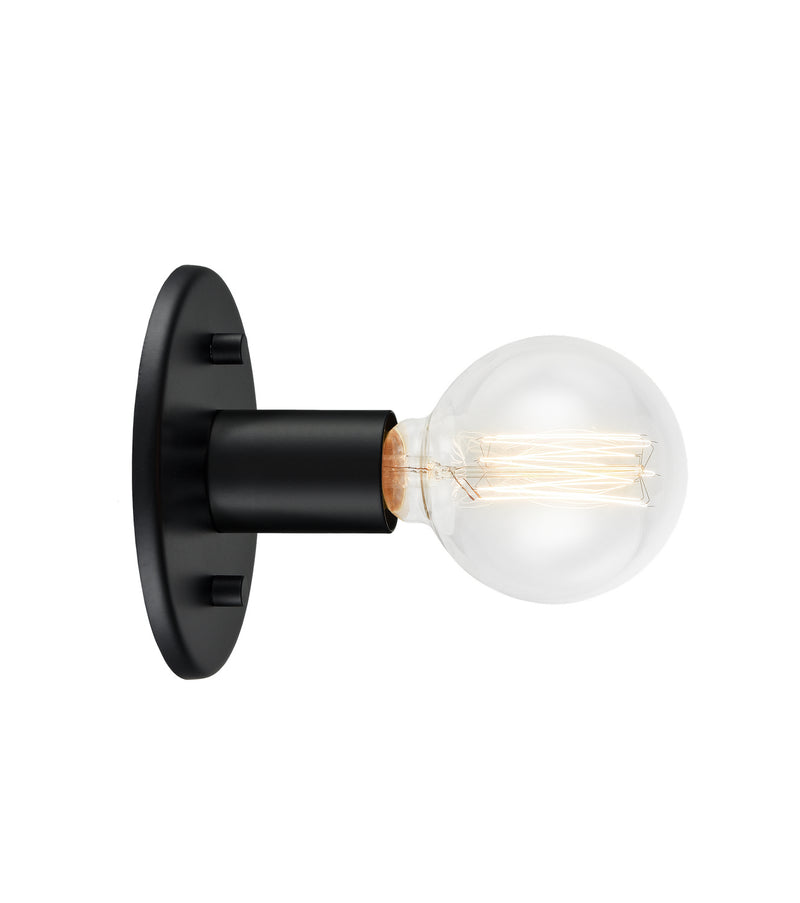Matteo Lighting WX54911BK One Light Wall Sconce/Ceiling Mount, Black