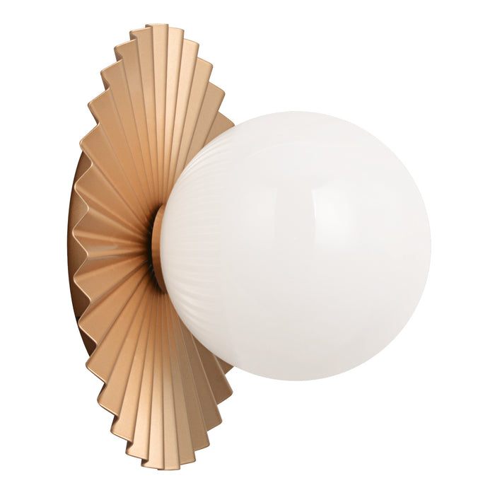 Matteo Lighting WX83101MGOP One Light Wall Sconce/Ceiling Mount, Matte Gold
