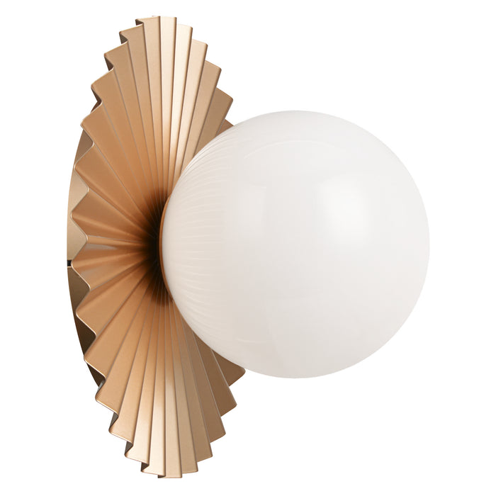 Matteo Lighting WX83111MGOP One Light Wall Sconce/Ceiling Mount, Matte Gold