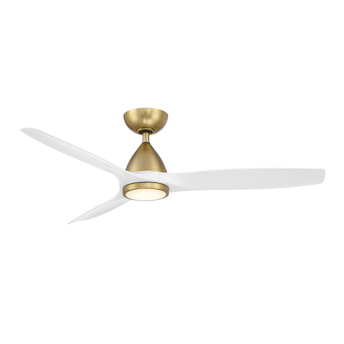 Modern Forms Fans FR-W2202-54L-SB/MW 54" Ceiling Fan, Soft Brass/Matte White
