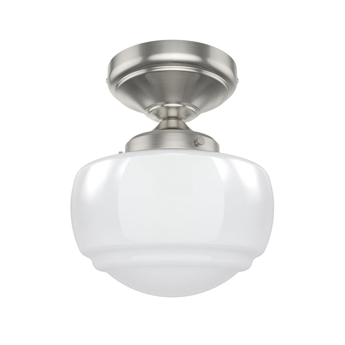 Hunter 19048 One Light Flush Mount, Brushed Nickel