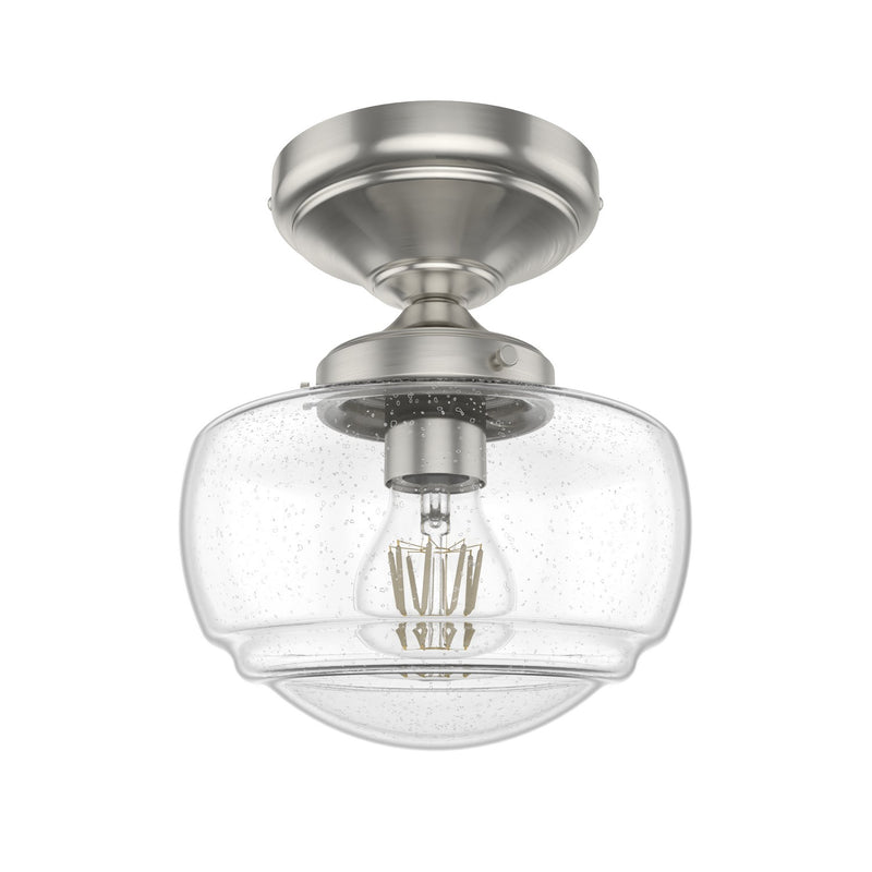Hunter 19049 One Light Flush Mount, Brushed Nickel