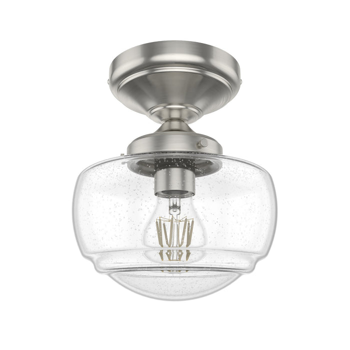 Hunter 19049 One Light Flush Mount, Brushed Nickel