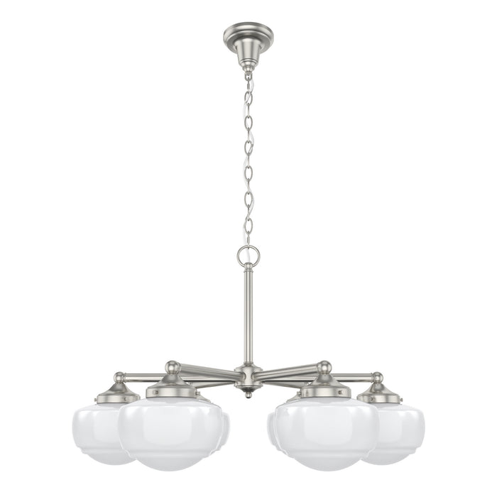 Hunter 19062 Six Light Chandelier, Brushed Nickel