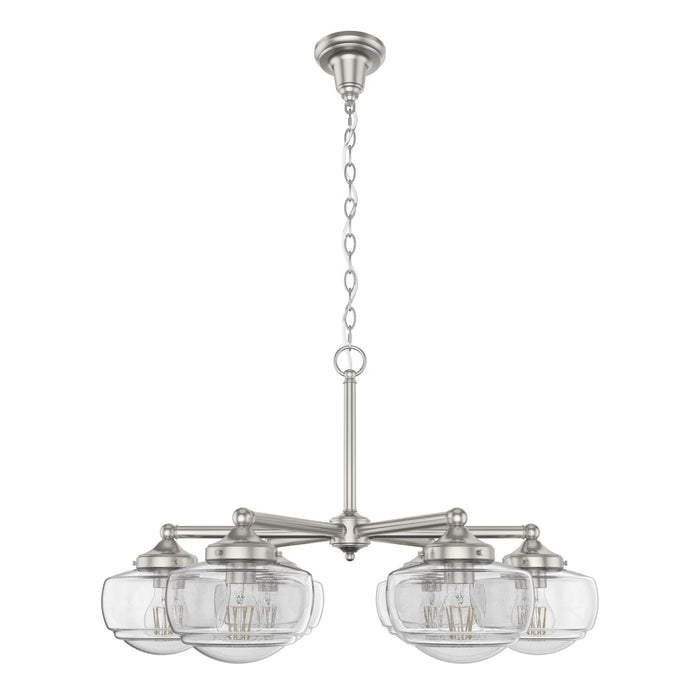 Hunter 19064 Six Light Chandelier, Brushed Nickel