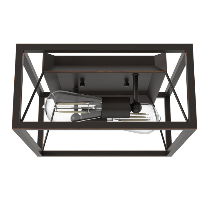 Hunter 19411 Two Light Flush Mount, Onyx Bengal