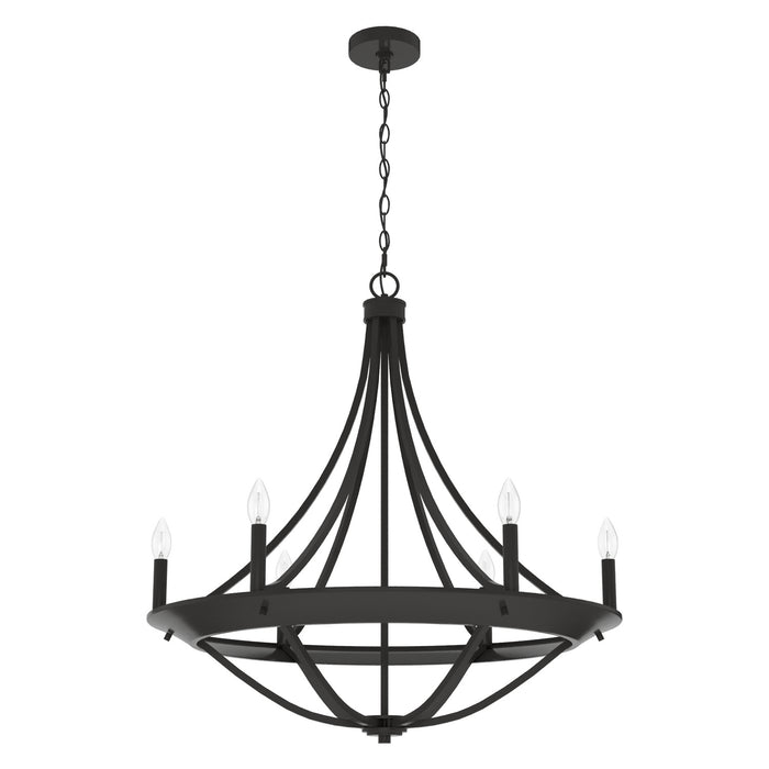 Hunter 19414 Six Light Chandelier, Noble Bronze