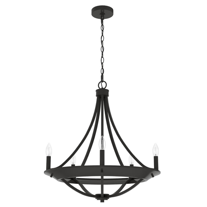 Hunter 19416 Five Light Chandelier, Noble Bronze
