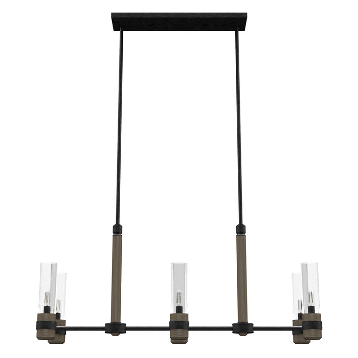 Hunter 19470 Six Light Chandelier, Rustic Iron