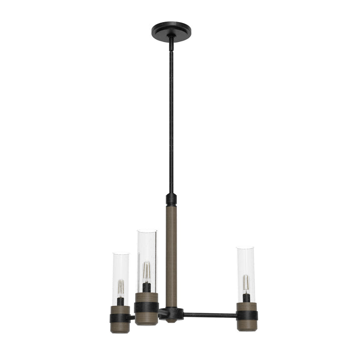 Hunter 19472 Three Light Chandelier, Rustic Iron