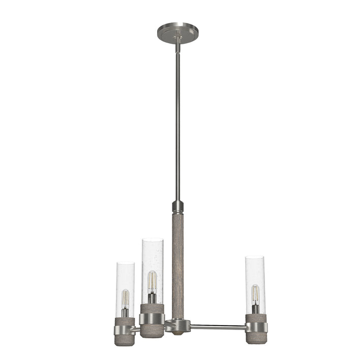 Hunter 19473 Three Light Chandelier, Brushed Nickel