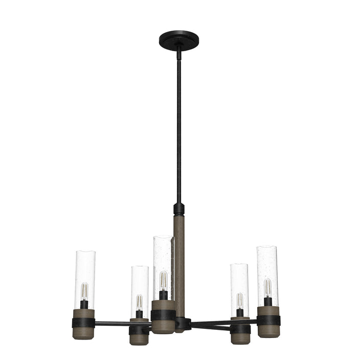 Hunter 19474 Five Light Chandelier, Rustic Iron