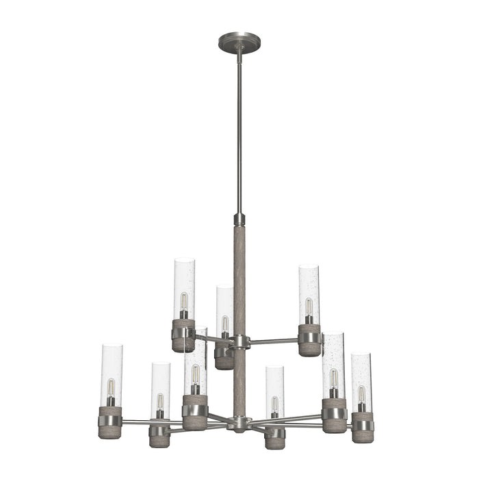 Hunter 19479 Nine Light Chandelier, Brushed Nickel