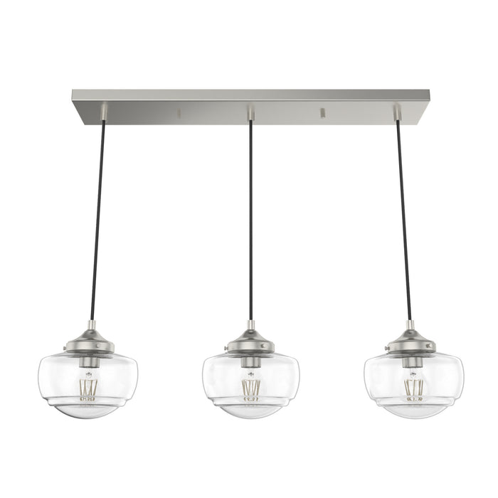 Hunter 19497 Three Light Linear Cluster, Brushed Nickel