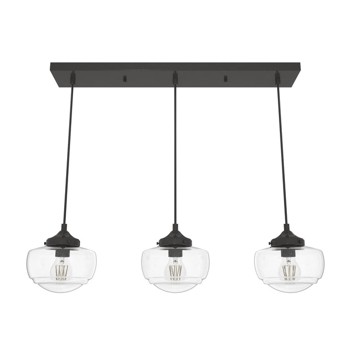 Hunter 19499 Three Light Linear Cluster, Noble Bronze