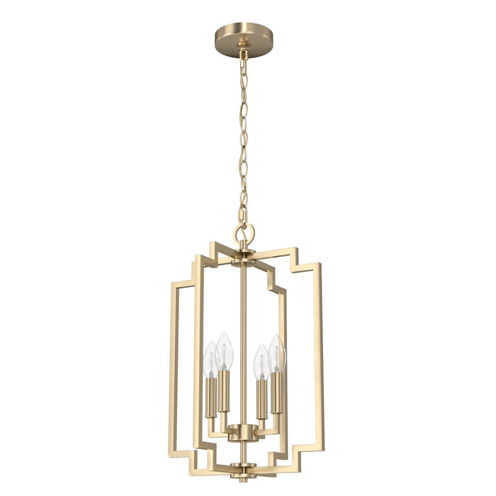Hunter 19574 Four Light Pendant, Alturas Gold