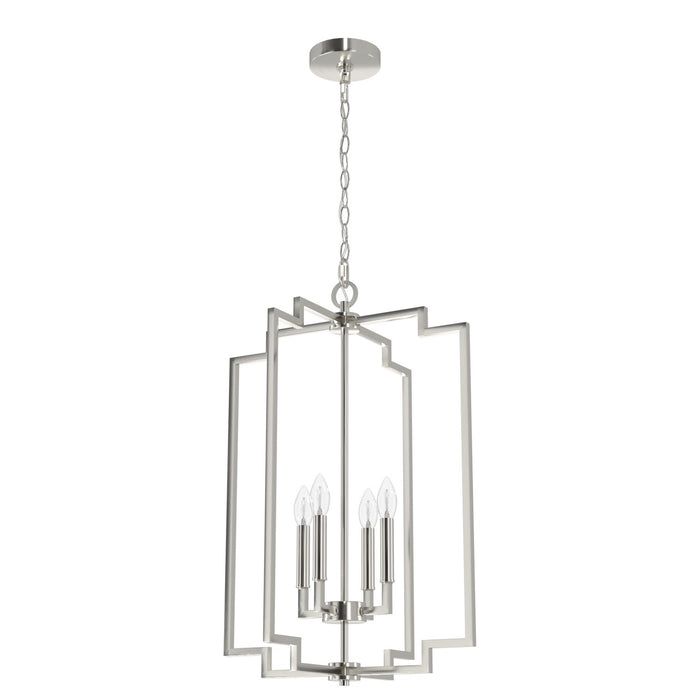 Hunter 19577 Four Light Pendant, Brushed Nickel
