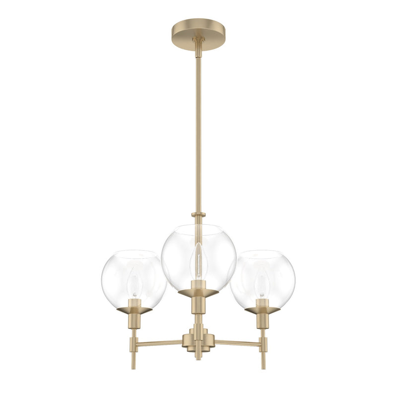 Hunter 19739 Three Light Chandelier, Alturas Gold
