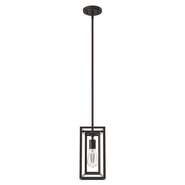 Hunter 19756 One Light Mini Pendant, Onyx Bengal