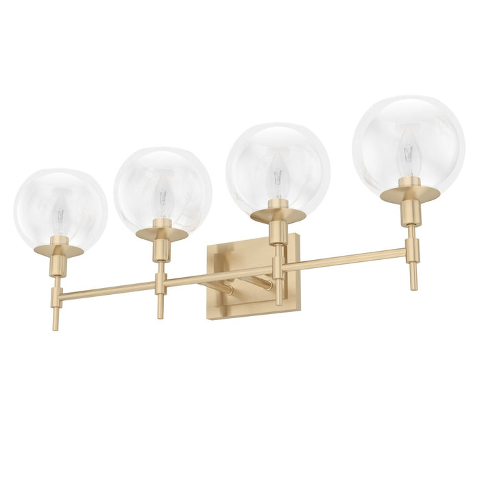 Hunter 19765 Four Light Bathroom Vanity, Alturas Gold